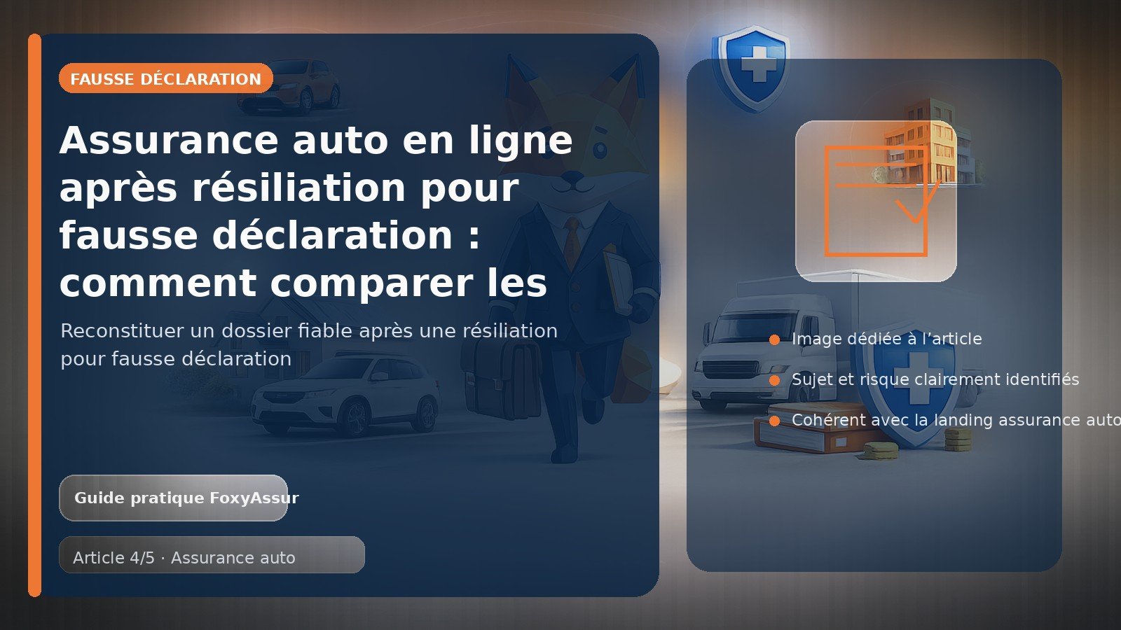 Assurance auto en ligne après résiliation pour fausse déclaration : comment comparer les offres ?