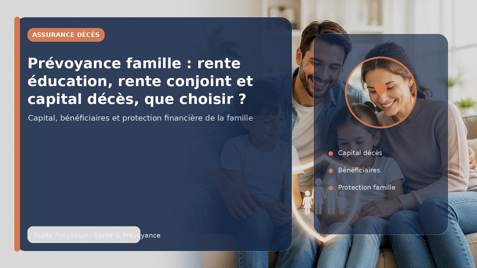 Prévoyance famille : rente éducation, rente conjoint et capital décès, que choisir ?